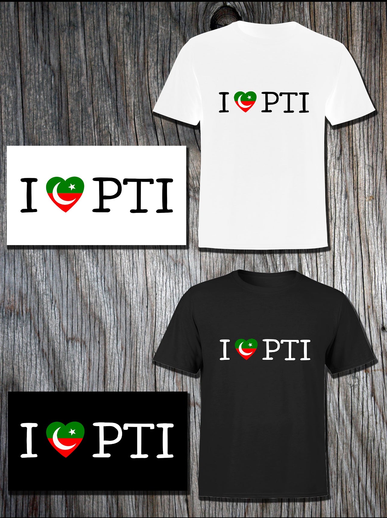 "I Love PTI” T-Shirt (Heart with PTI Flag)