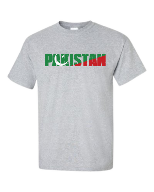 PAKISTAN Flag Typography Tee – PTI Inspired (Imran Khan Supporter Shirt)