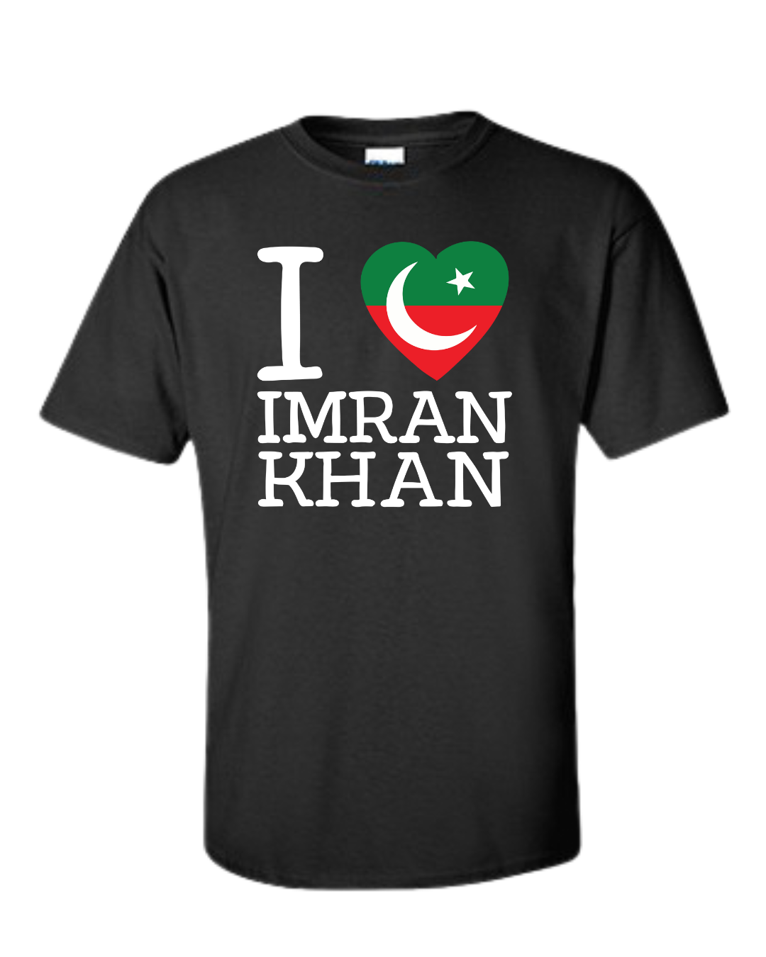 I Love Imran Khan – PTI Flag Heart Tee