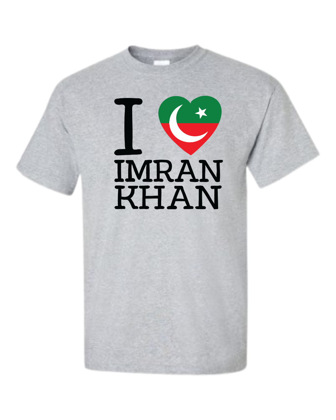 I Love Imran Khan – PTI Flag Heart Tee