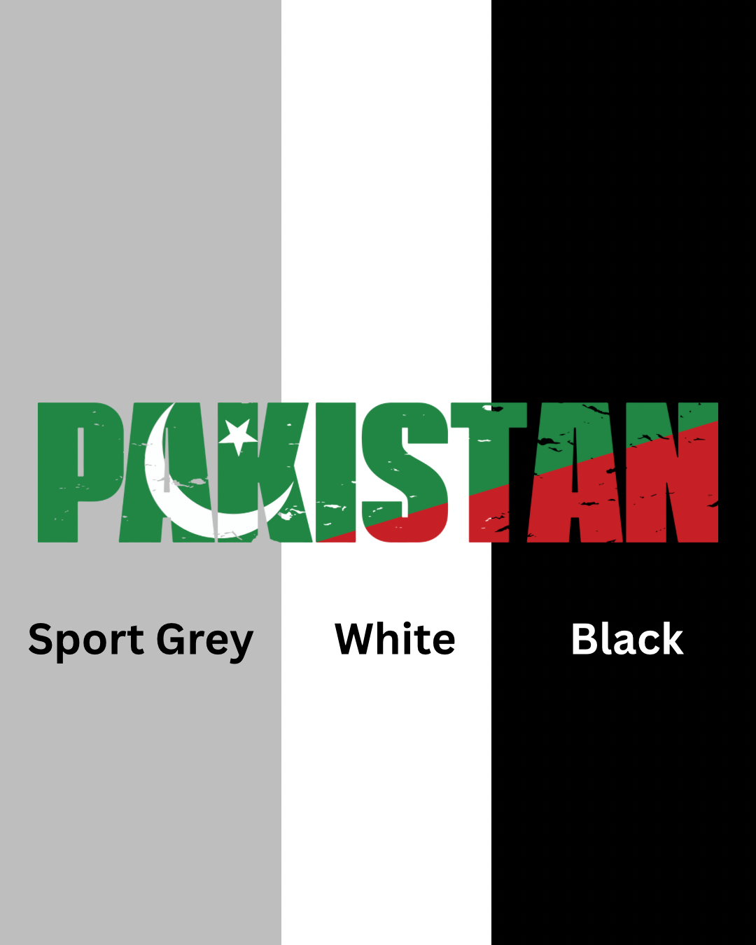 PAKISTAN Flag Typography Tee – PTI Inspired (Imran Khan Supporter Shirt)
