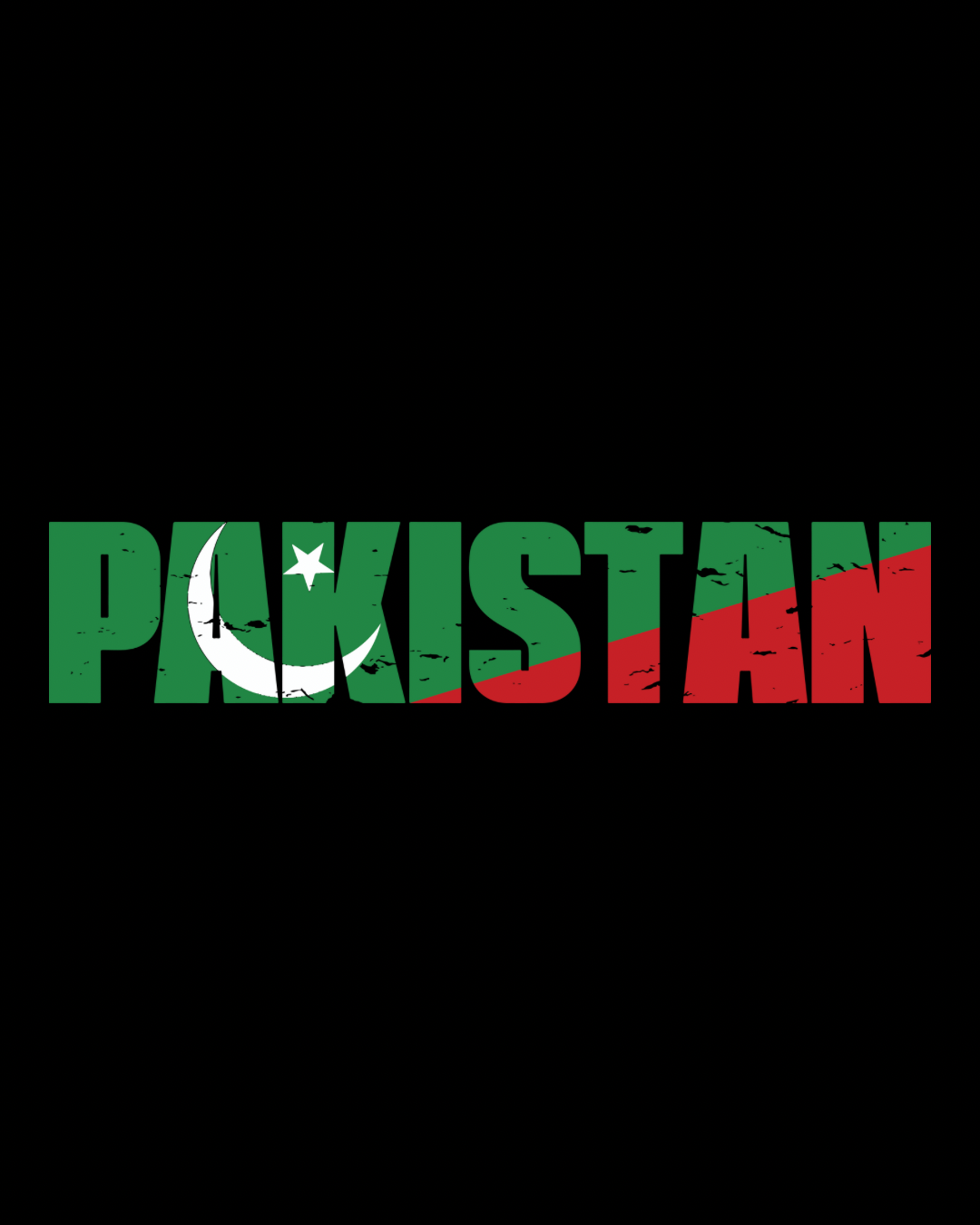 PAKISTAN Flag Typography Tee – PTI Inspired (Imran Khan Supporter Shirt)