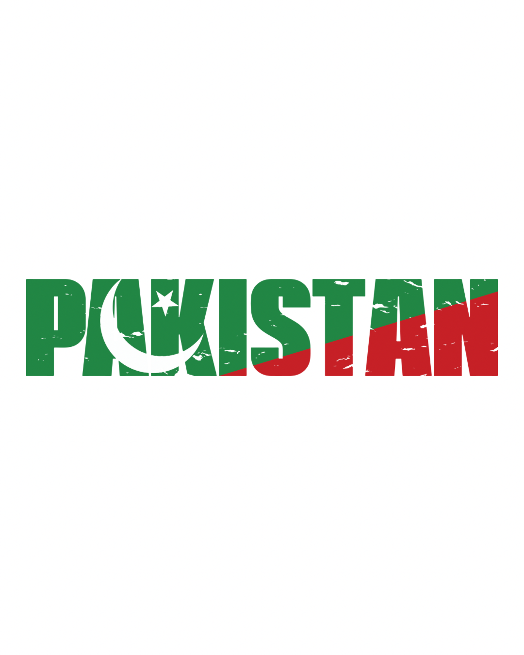 PAKISTAN Flag Typography Tee – PTI Inspired (Imran Khan Supporter Shirt)