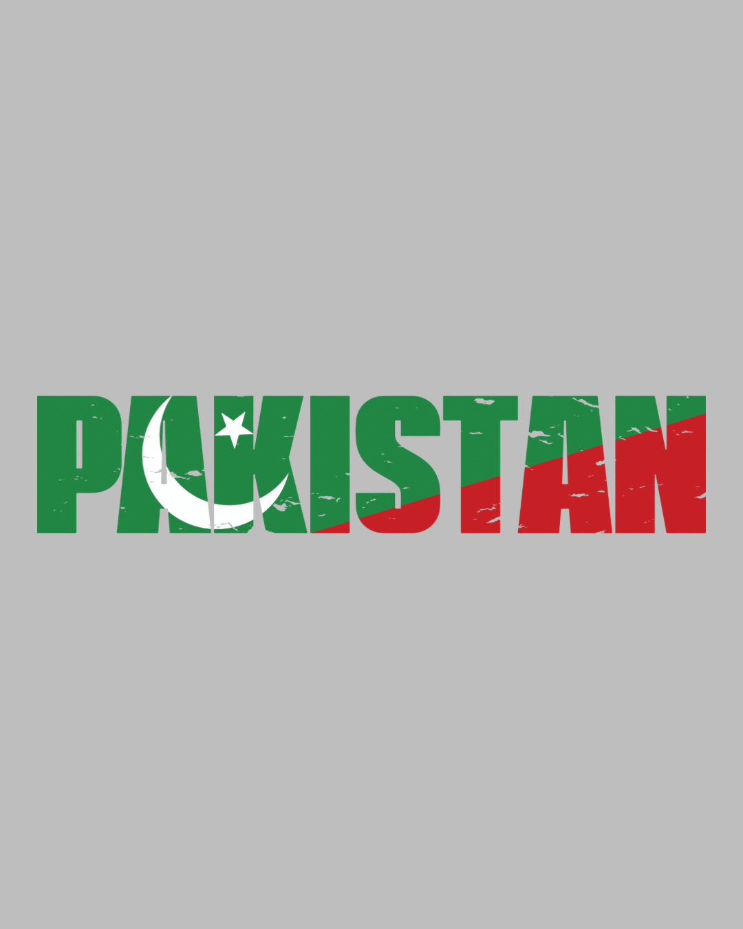 PAKISTAN Flag Typography Tee – PTI Inspired (Imran Khan Supporter Shirt)